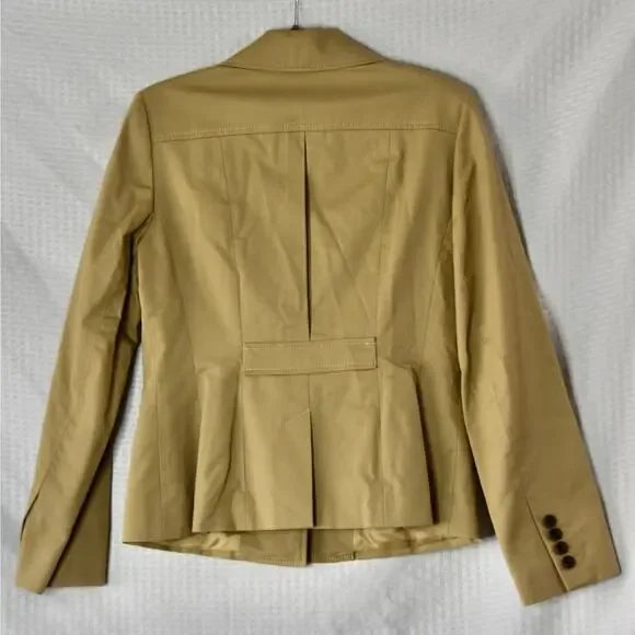 ANN TAYLOR LOFT Designer Khaki Equestrian Blazer Jacket Size 8 NEW!!! - Picture 4 of 6
